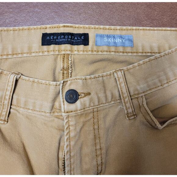 American Eagle Mens Khaki Pants 29x32 Original Straight Fit 100% Cotton Tan - Picture 3 of 7